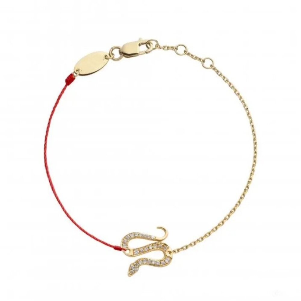 NWT: Lucky Snake Year Bracelet (Half string half gold)